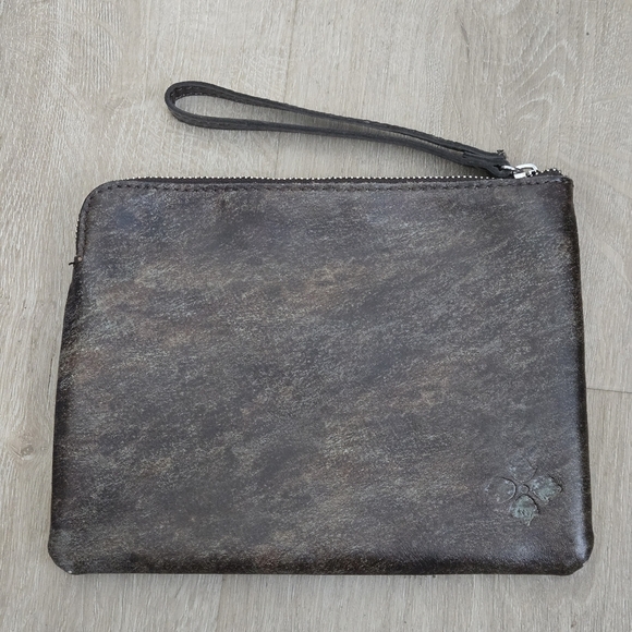 Patricia Nash Cassini Wristlet Tooled Turquoise Boho Clutch Leather - Picture 3 of 10